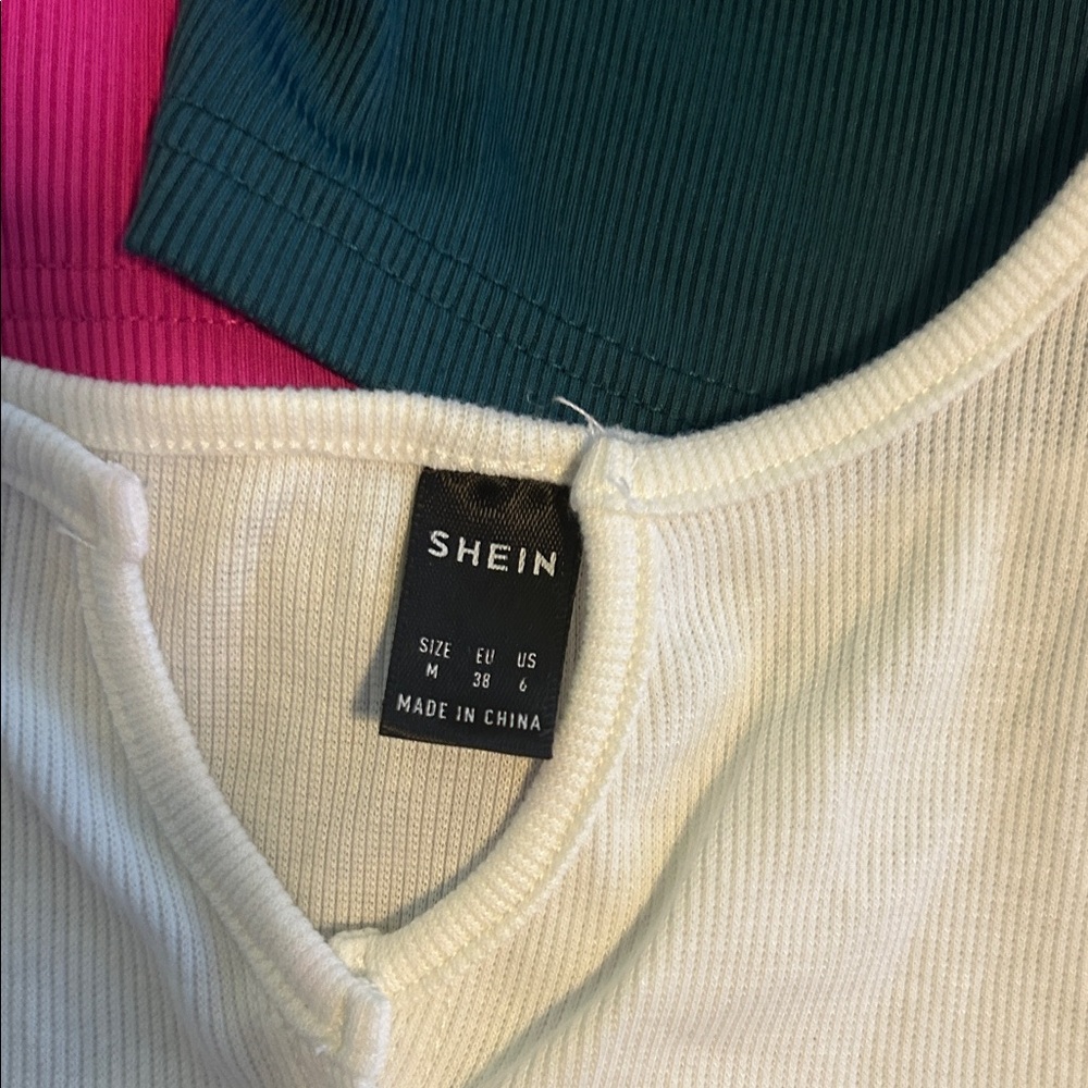 SHEIN Multicolor Ribbed Crop Top Set - Picture 3 of 11